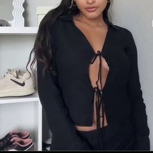 New Zara linen black shirts  size m